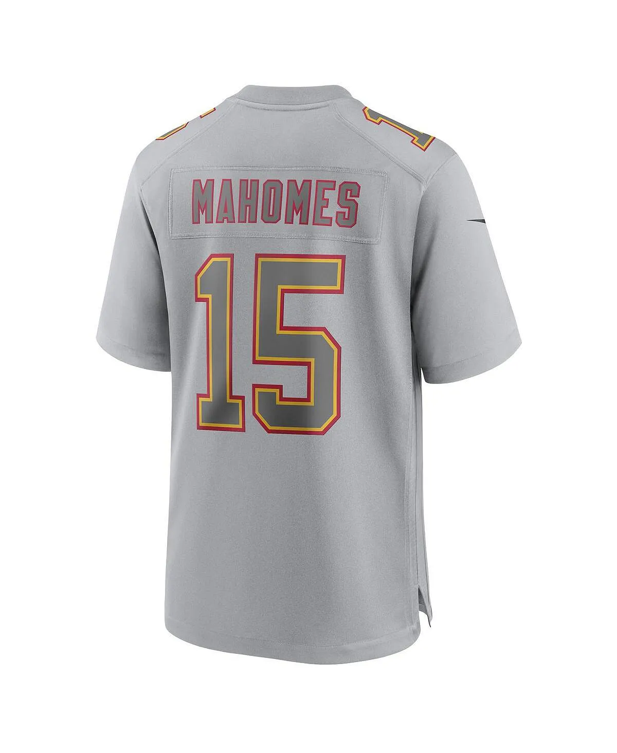 Men's Patrick Mahomes Kansas City Chiefs Super Bowl LVII Gray T Shirt With Atmosphere Patch Fashion Game Jersey Nike