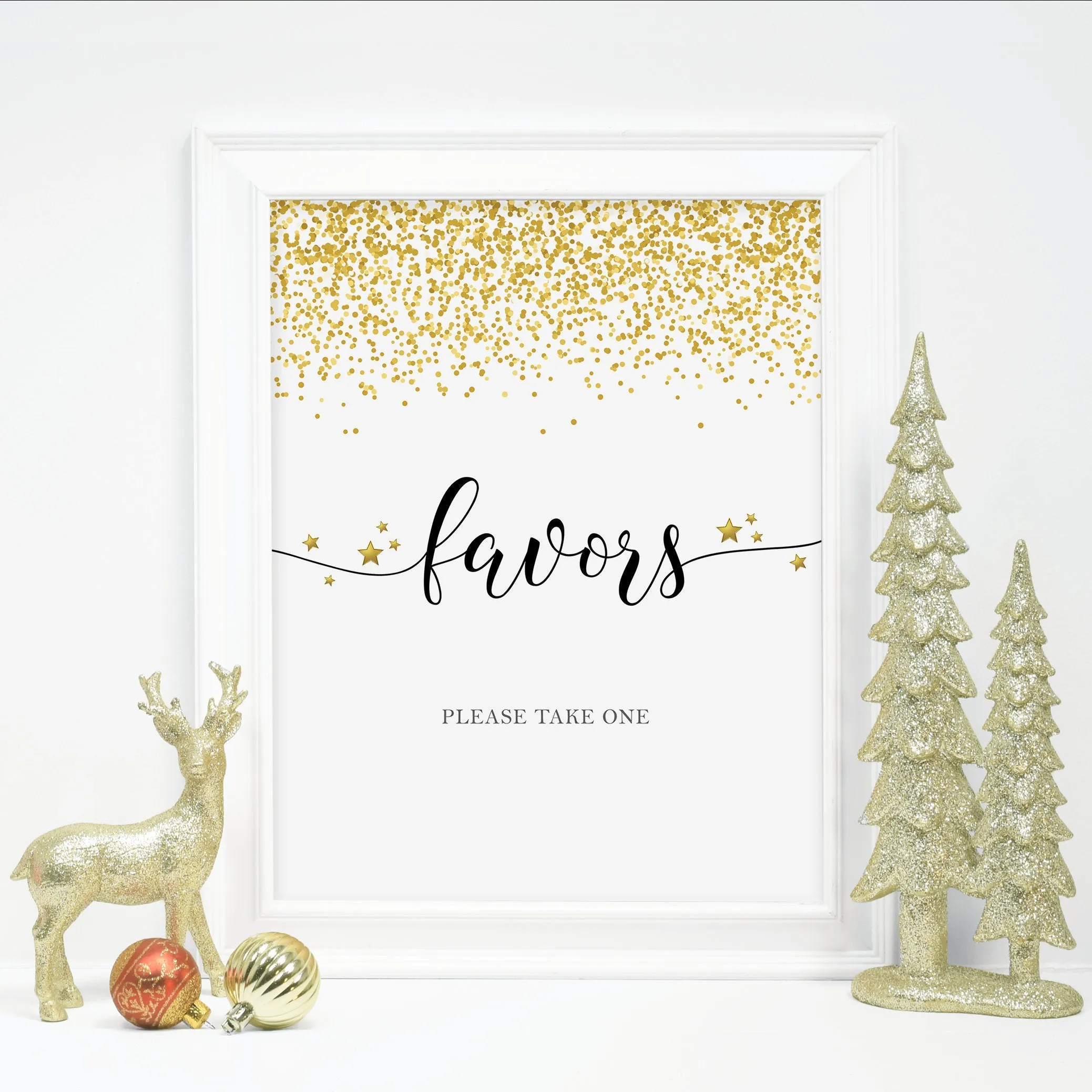 New Year's Favors Sign Printable, INSTANT DOWNLOAD - NY100