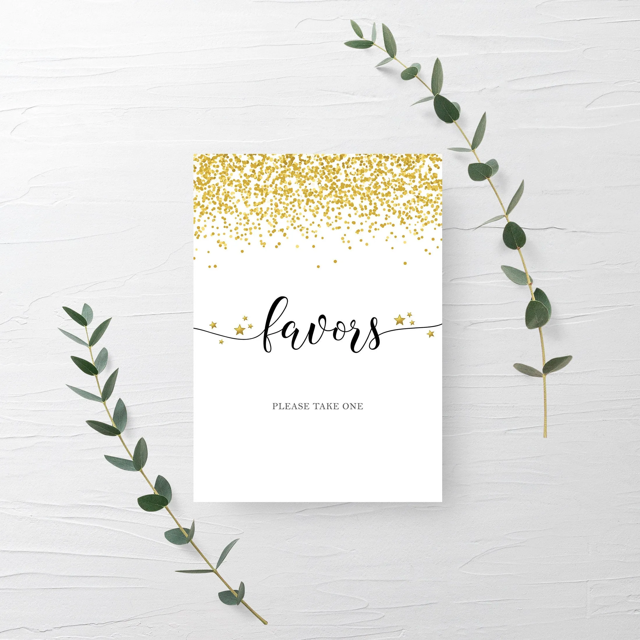 New Year's Favors Sign Printable, INSTANT DOWNLOAD - NY100