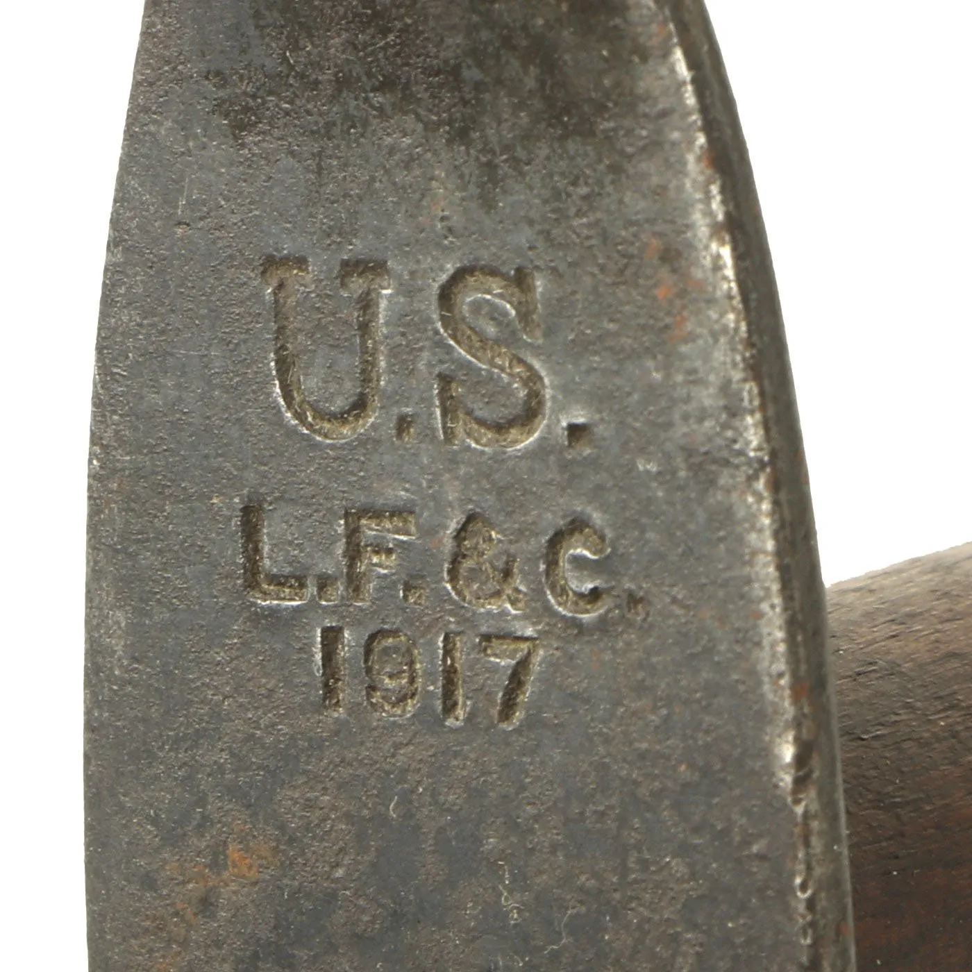 Original U.S. WWI M1917 Trench Knife by L.F. & C. dated 1917 with Jewell Scabbard