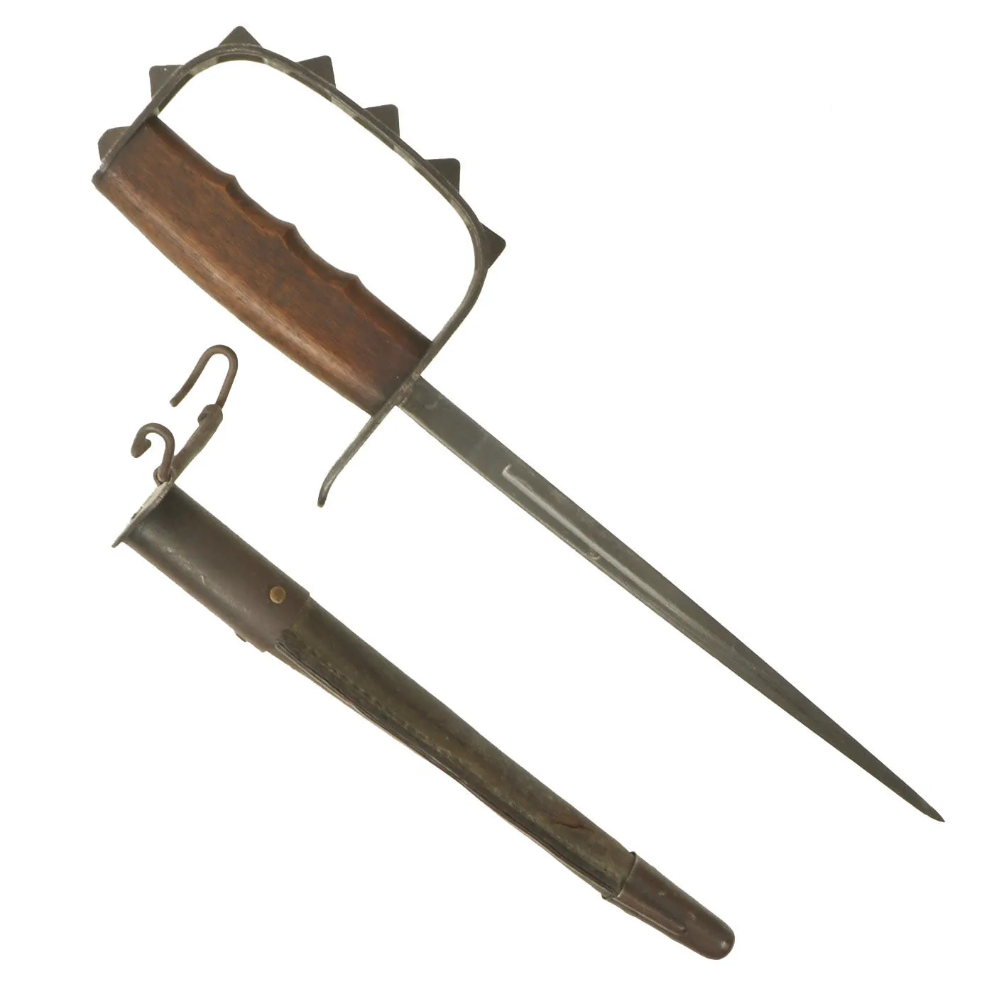 Original U.S. WWI M1917 Trench Knife by L.F. & C. dated 1917 with Jewell Scabbard