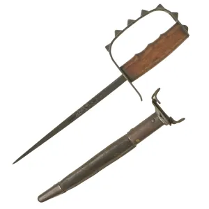 Original U.S. WWI M1917 Trench Knife by L.F. & C. dated 1917 with Jewell Scabbard