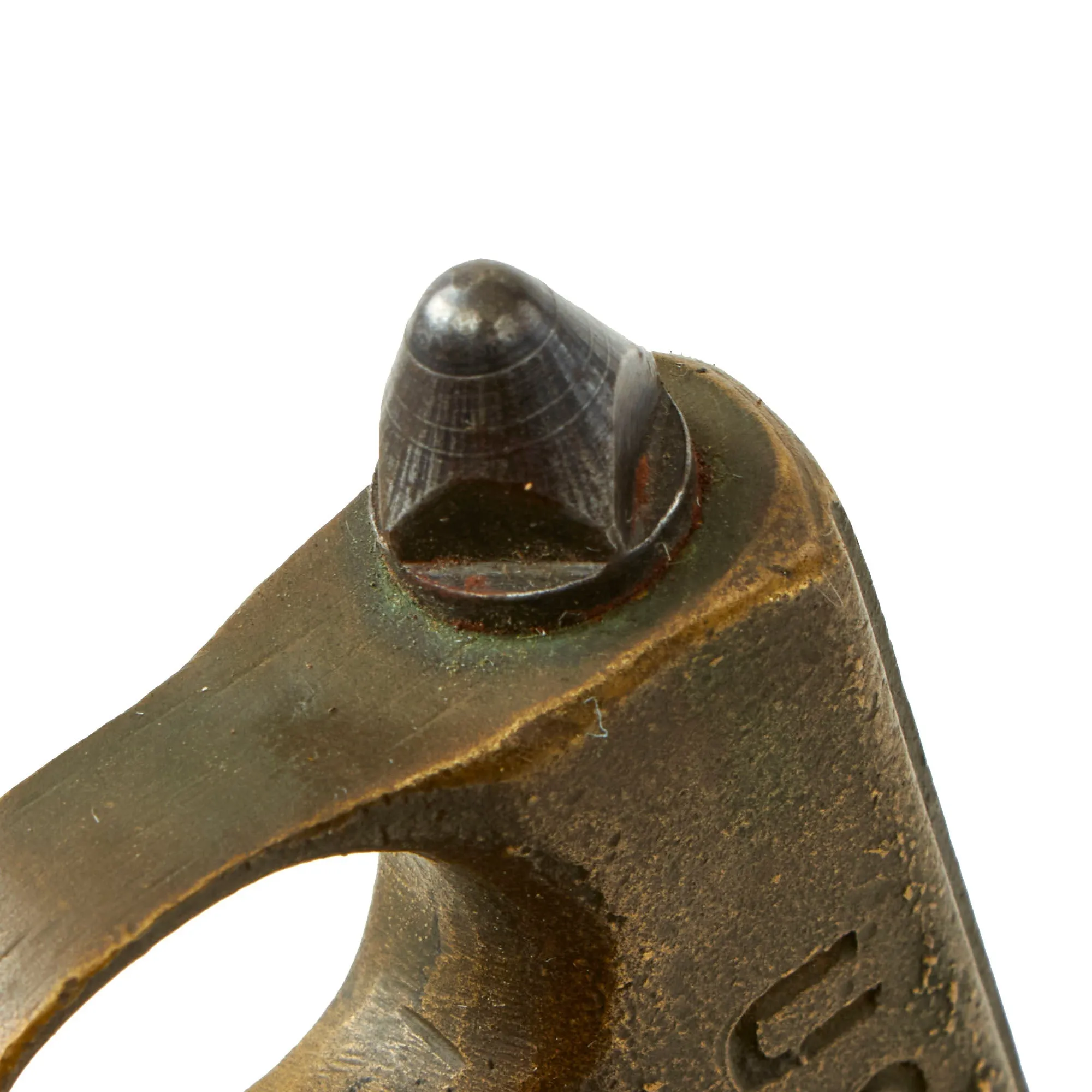 Original U.S. WWI Model 1918 French Made Mark I Trench Knife by AU LION with Correct Steel Scabbard