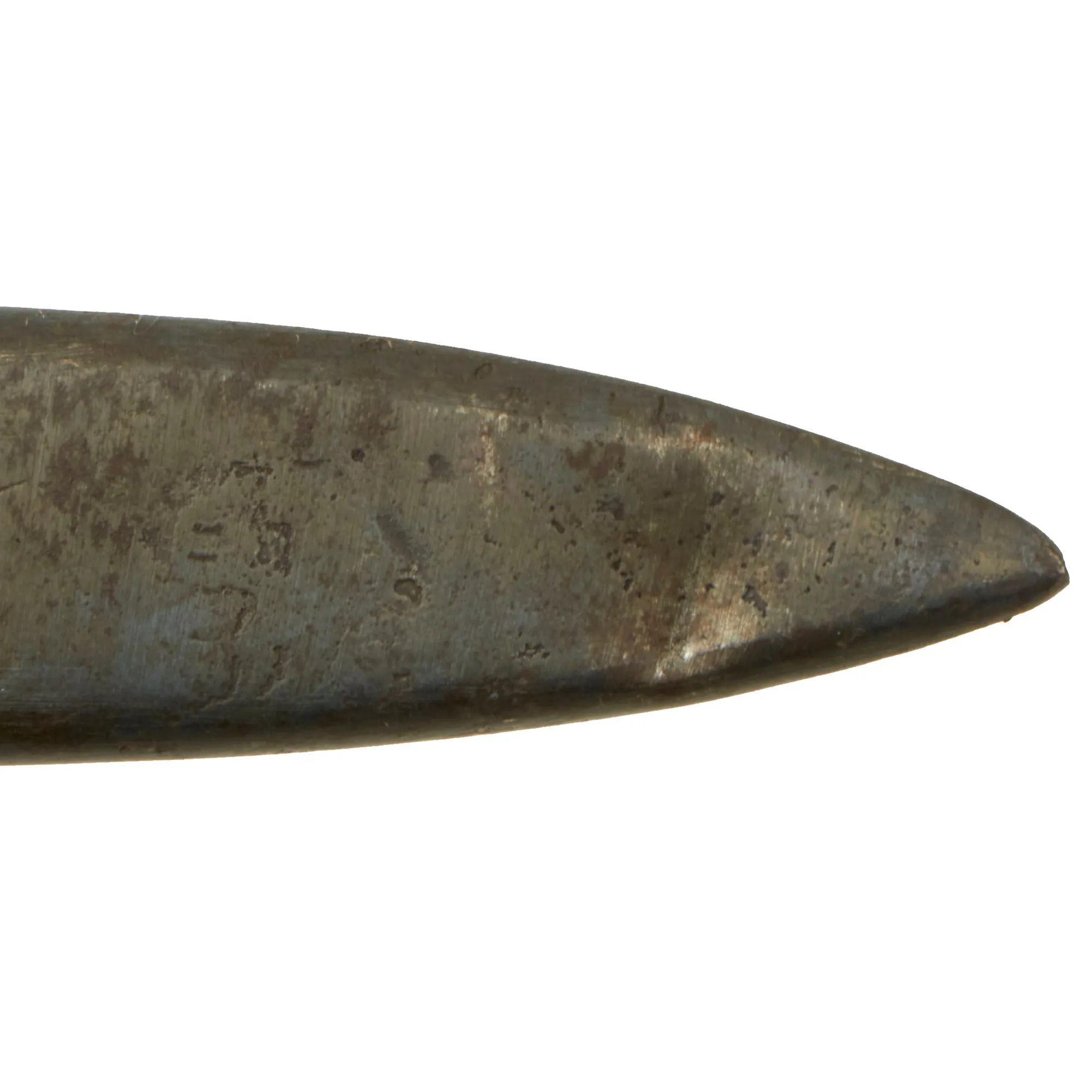 Original U.S. WWI Model 1918 French Made Mark I Trench Knife by AU LION with Correct Steel Scabbard
