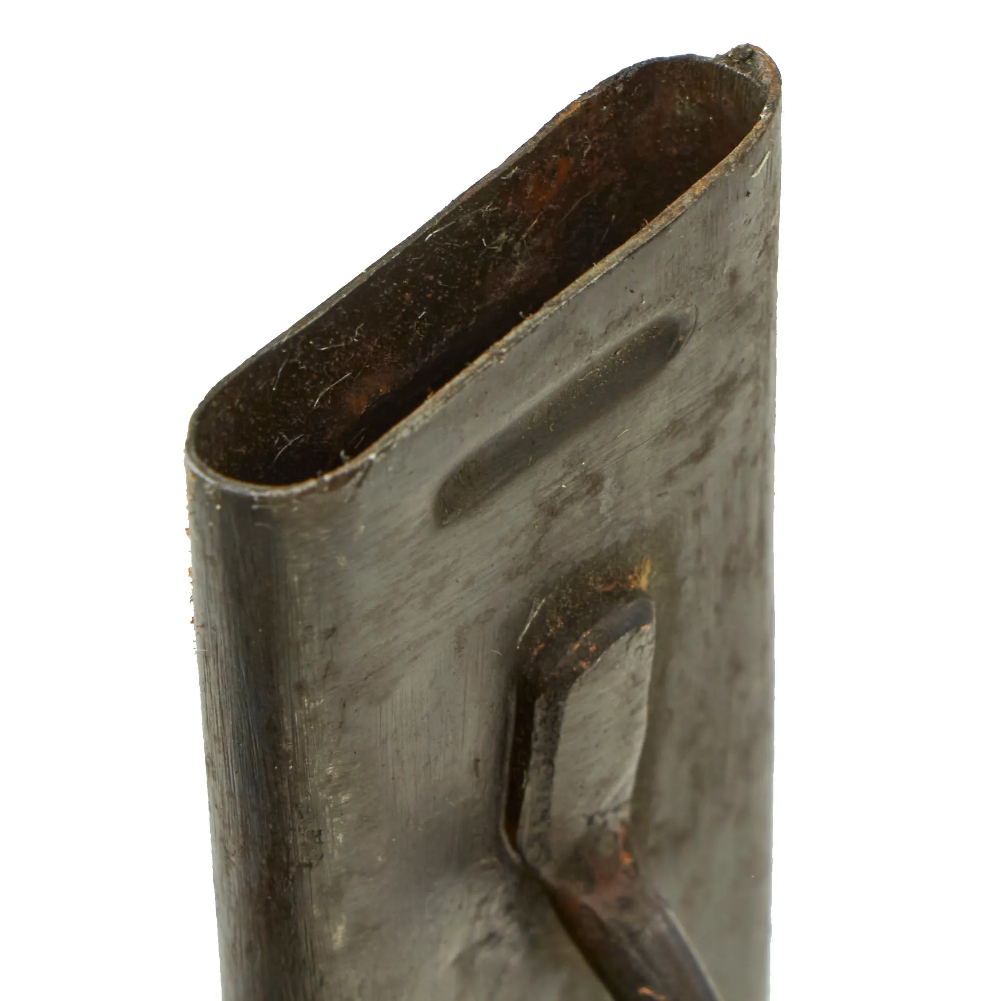 Original U.S. WWI Model 1918 French Made Mark I Trench Knife by AU LION with Correct Steel Scabbard