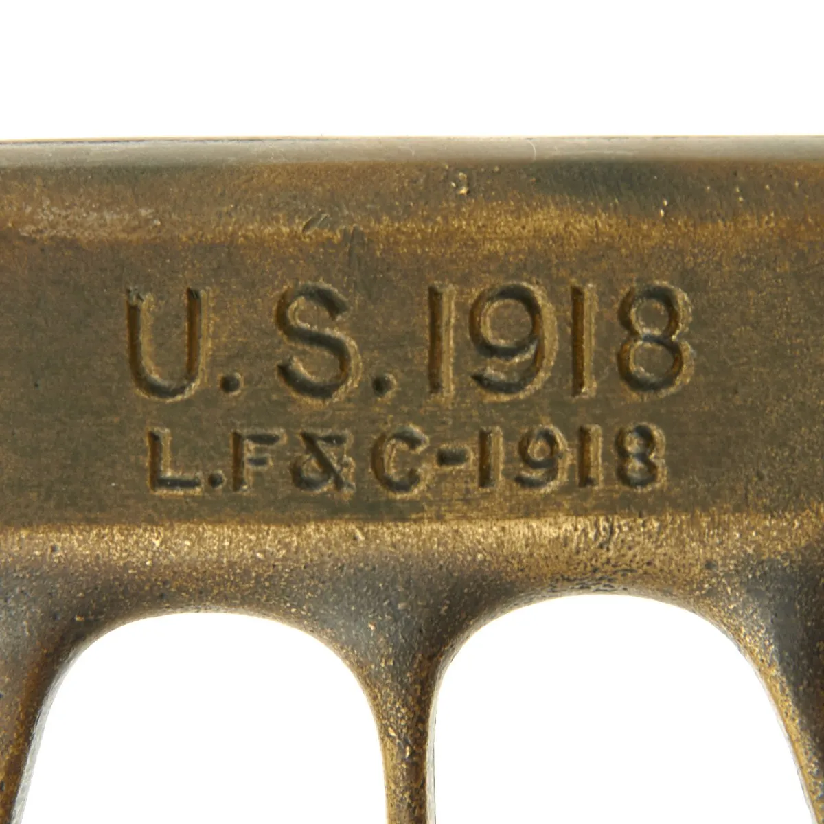 Original U.S. WWI Model 1918 Mark I Trench Knife by L.F. & C with Airborne Modified Scabbard