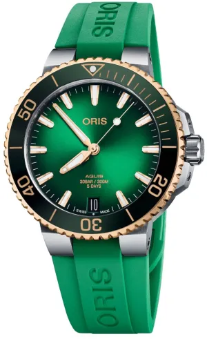 ORS Watch Aquis Date Calibre 4 Bi-Colour Green Rubber