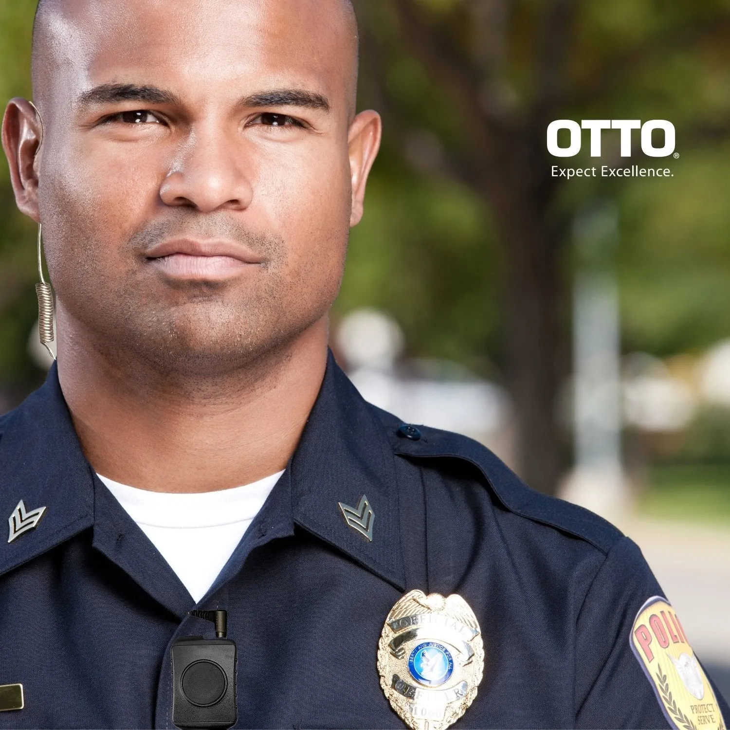 OTTO V1-11570 Surveillance PTT, 3.5mm Port, Kenwood