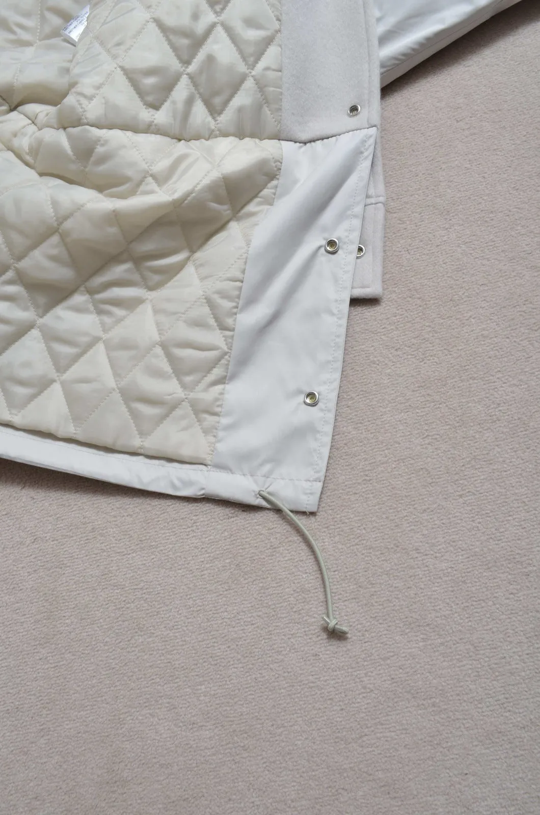 REMIX MELTON LAYER STADIUM JACKET/BEG/01