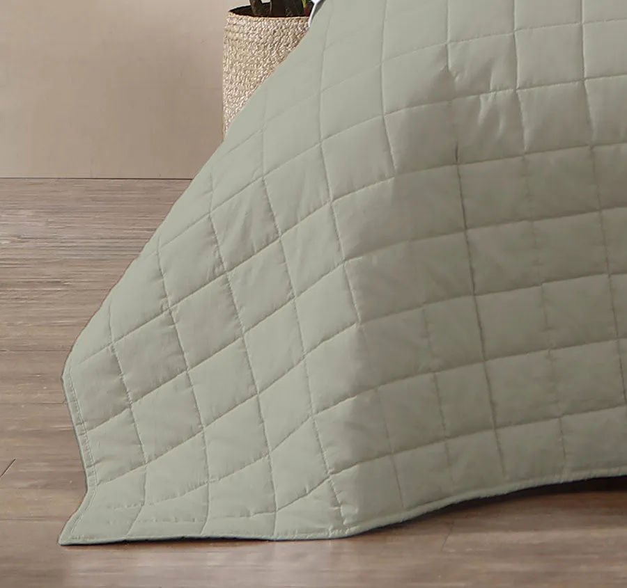 Rhodes Coverlet Range Moss