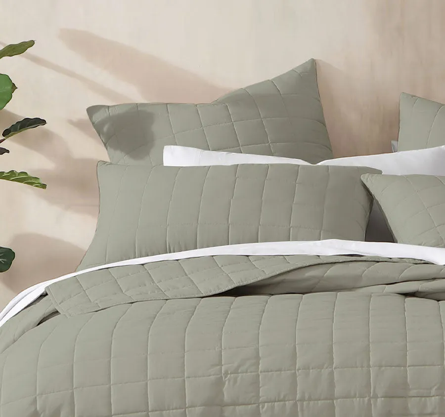 Rhodes Coverlet Range Moss