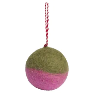 Sage X Clare - Bobby Felt Bauble Hot Pink
