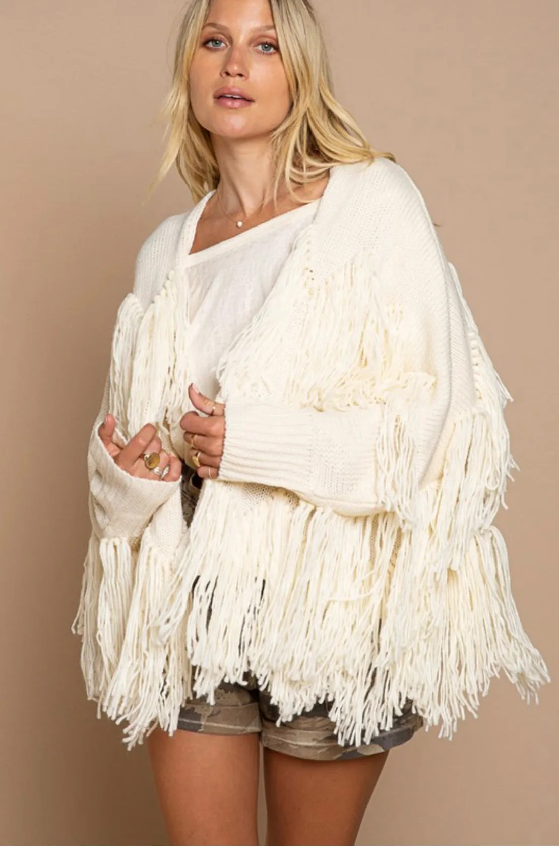 the butterfly effect fringe cardigan